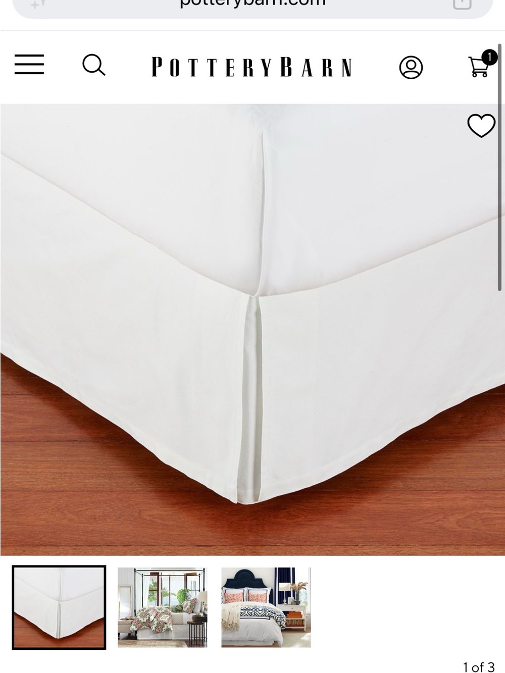 Pottery Barn White Tailored Mattress Cover Skirt